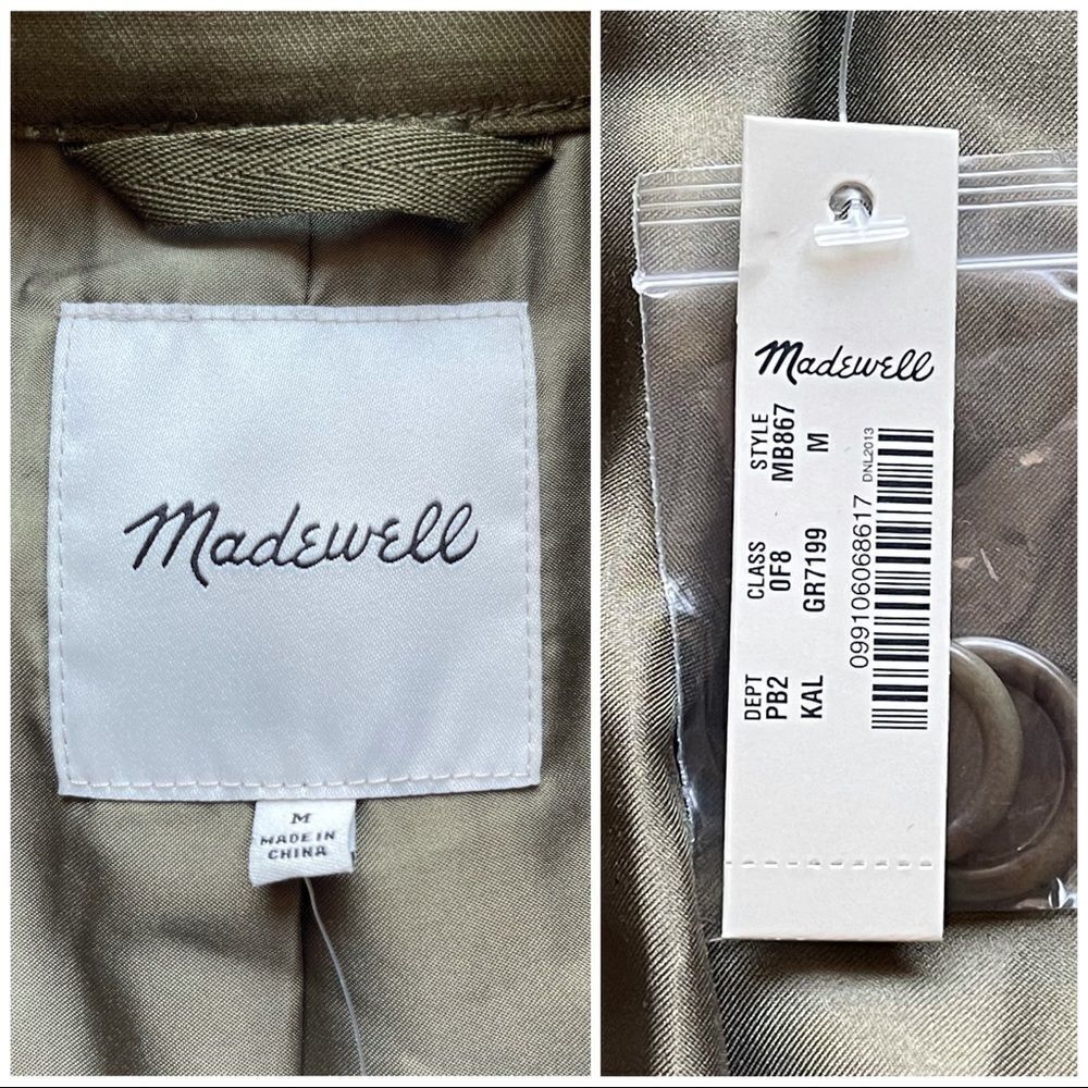Madewell Olive Green Hybrid Sherpa Jacket NWT Medium - Picture 9 of 9